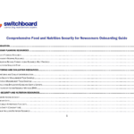 Comprehensive Food and Nutrition Security for Newcomers Onboarding Guide